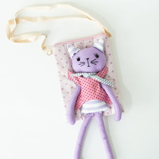 Pink And Purple Cat bag