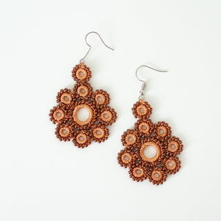 Brown Tatted Earrings