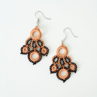 Peach Tatted Earrings