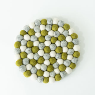 Green, Grey And White Trivet