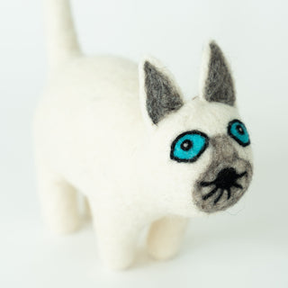 White Felt Cat