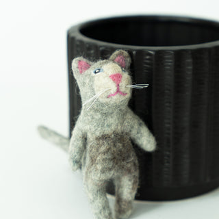 Grey Cat Finger Puppet