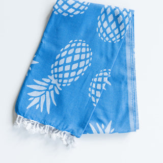 Blue Pineapple Turkish Towel