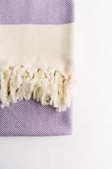 Purple Chevron Turkish Towel