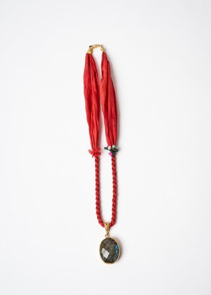Turkish Red Silk Necklace