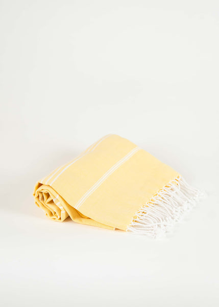 Yellow And White Sultan Turkish Towel