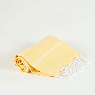 Yellow And White Sultan Turkish Towel