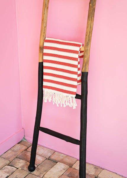 Red And White Striped Turkish Towel