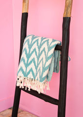 Turquoise Chevron Turkish Towel