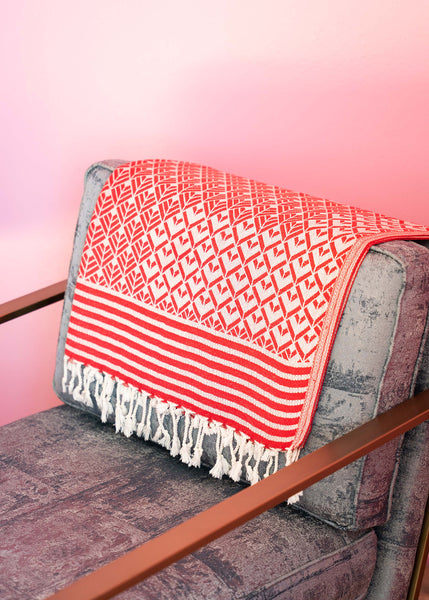 Reversible Magenta Turkish Towel