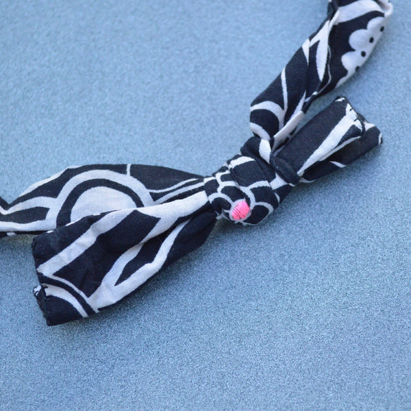 fabric necklace, 7 ball necklace, adjustable tie, overhead tie, overhead necklace, handmade tie necklace, fabric necklace
